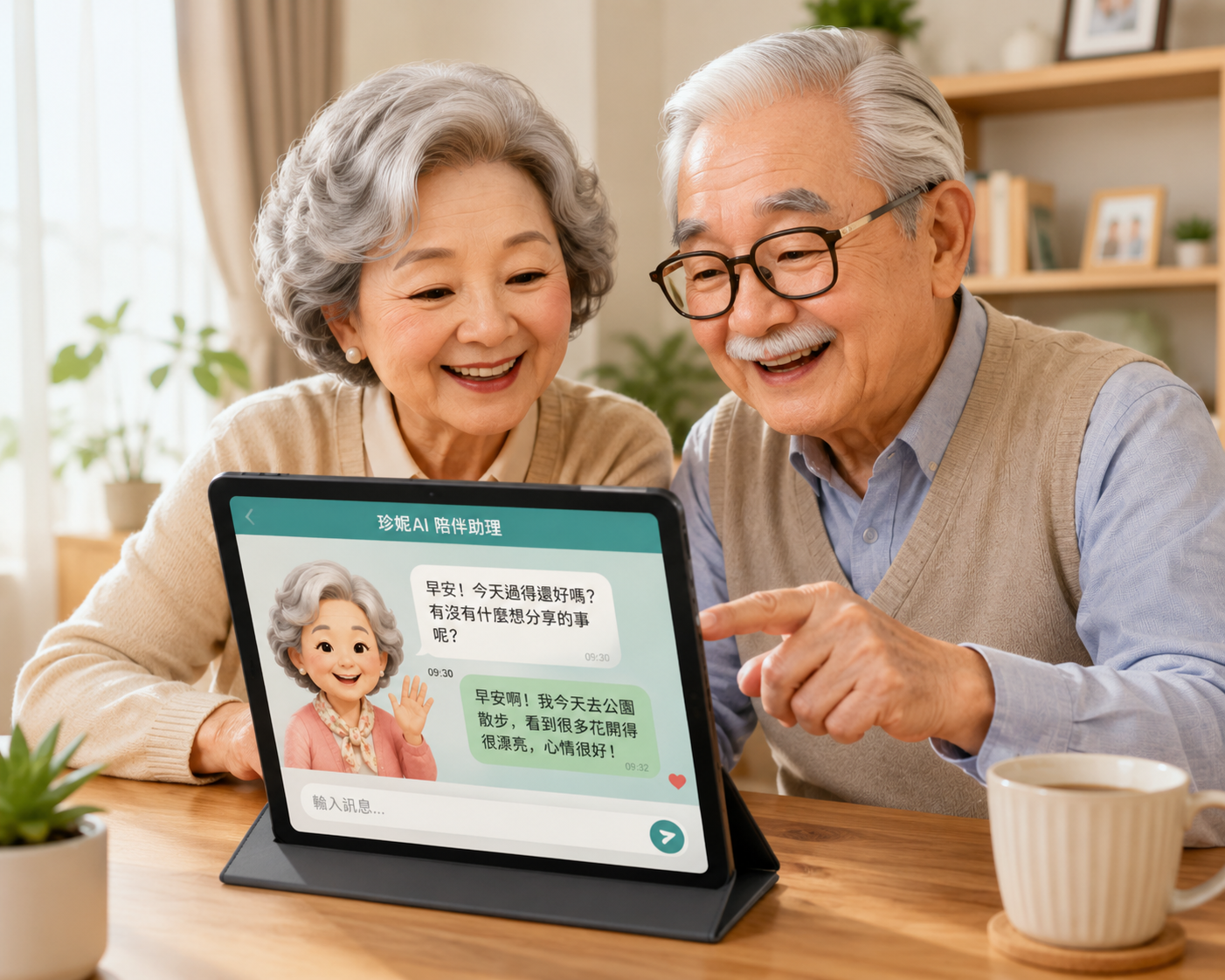 長輩與珍妮開心互動
